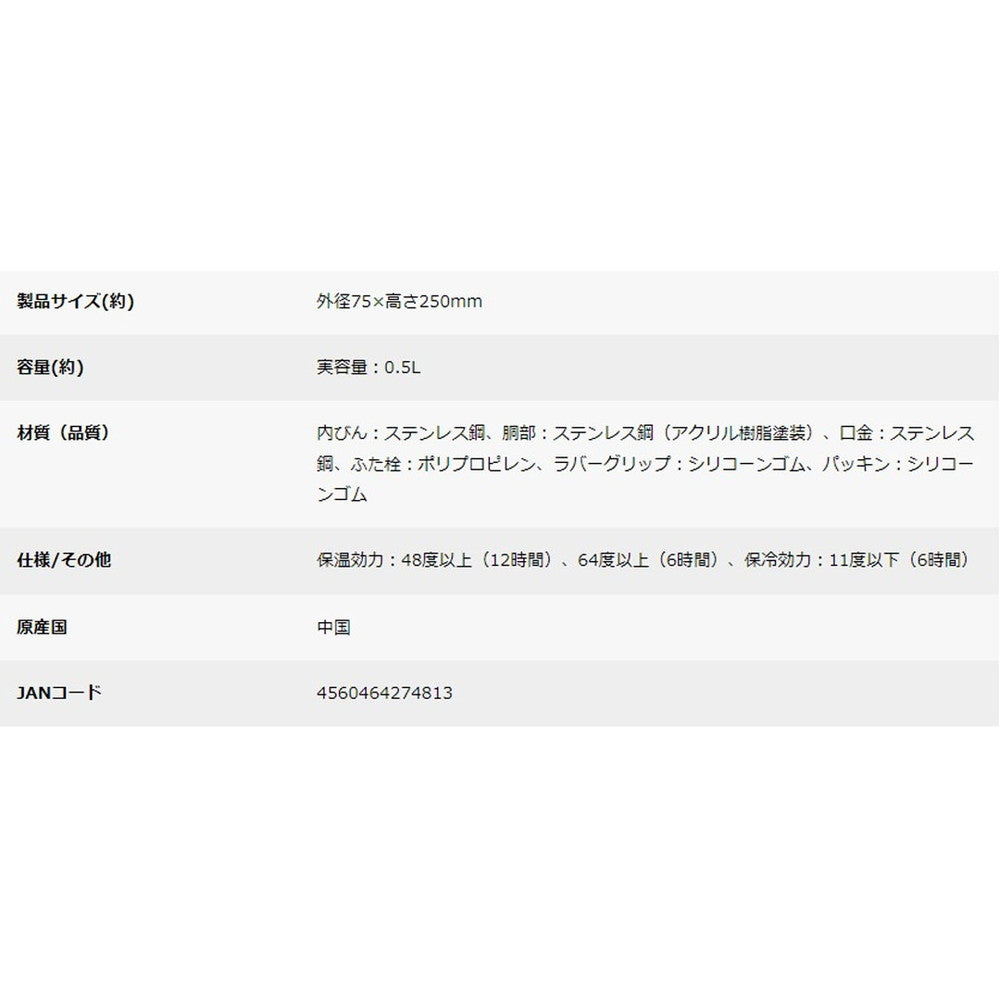 キャプテンスタッグ HDカラビナボトル500(ブラック)