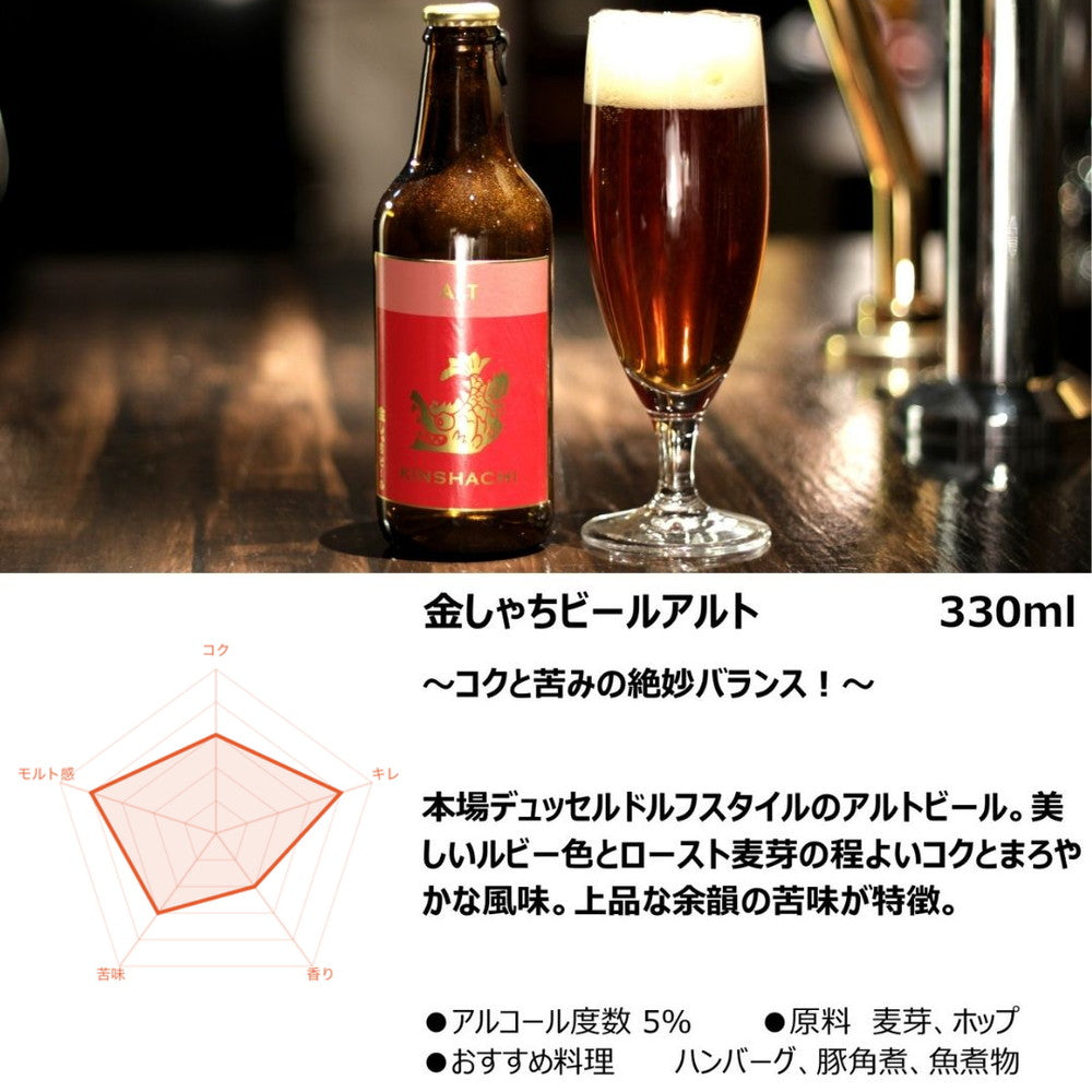 尾張名古屋のクラフトビール 金しゃちビール330ml 飲み比べ(5本)