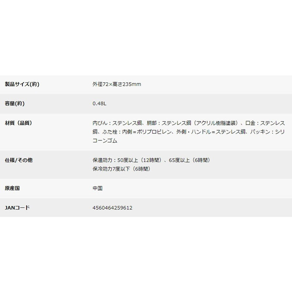 キャプテンスタッグ モンテ ハンガーボトル480(イエロー)