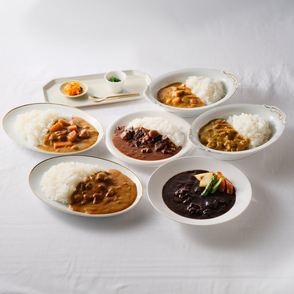 明治36年創業 「日比谷松本楼」 ハイカラカレー&ビーフシチュー6種食べ比べ