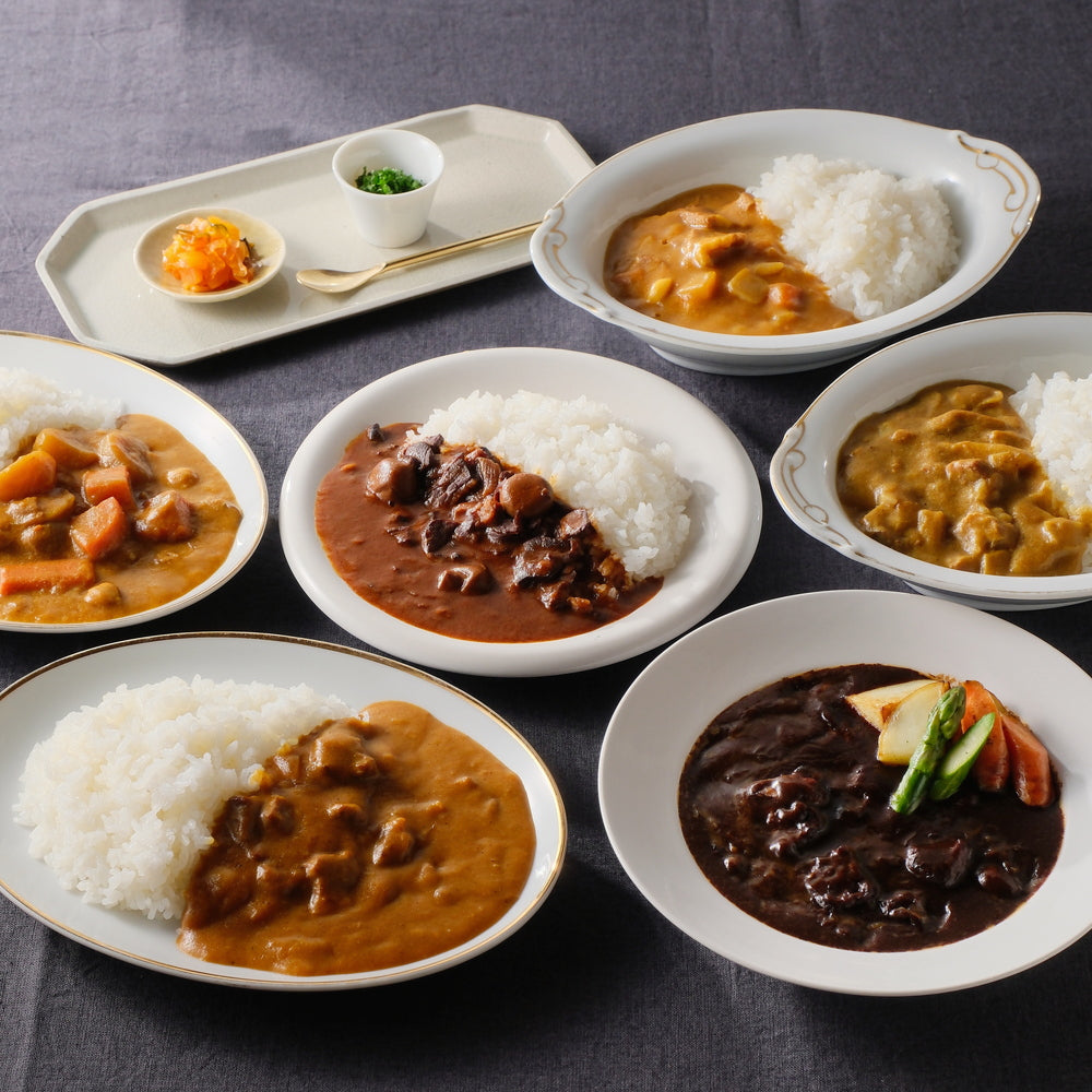 明治36年創業 「日比谷松本楼」 ハイカラカレー&ビーフシチュー6種食べ比べ