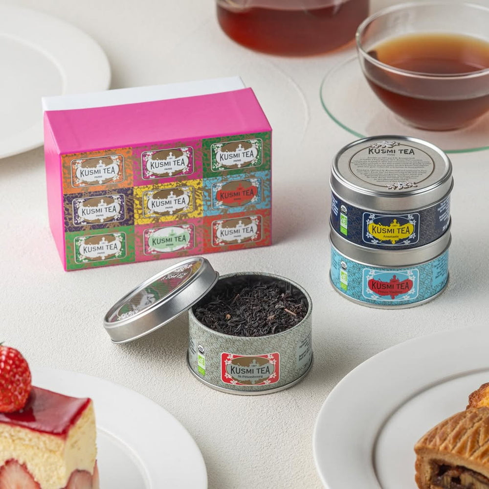 仏産オーガニックティーメゾン KUSMI TEA(クスミティー)お洒落なミニ缶 飲み比べ