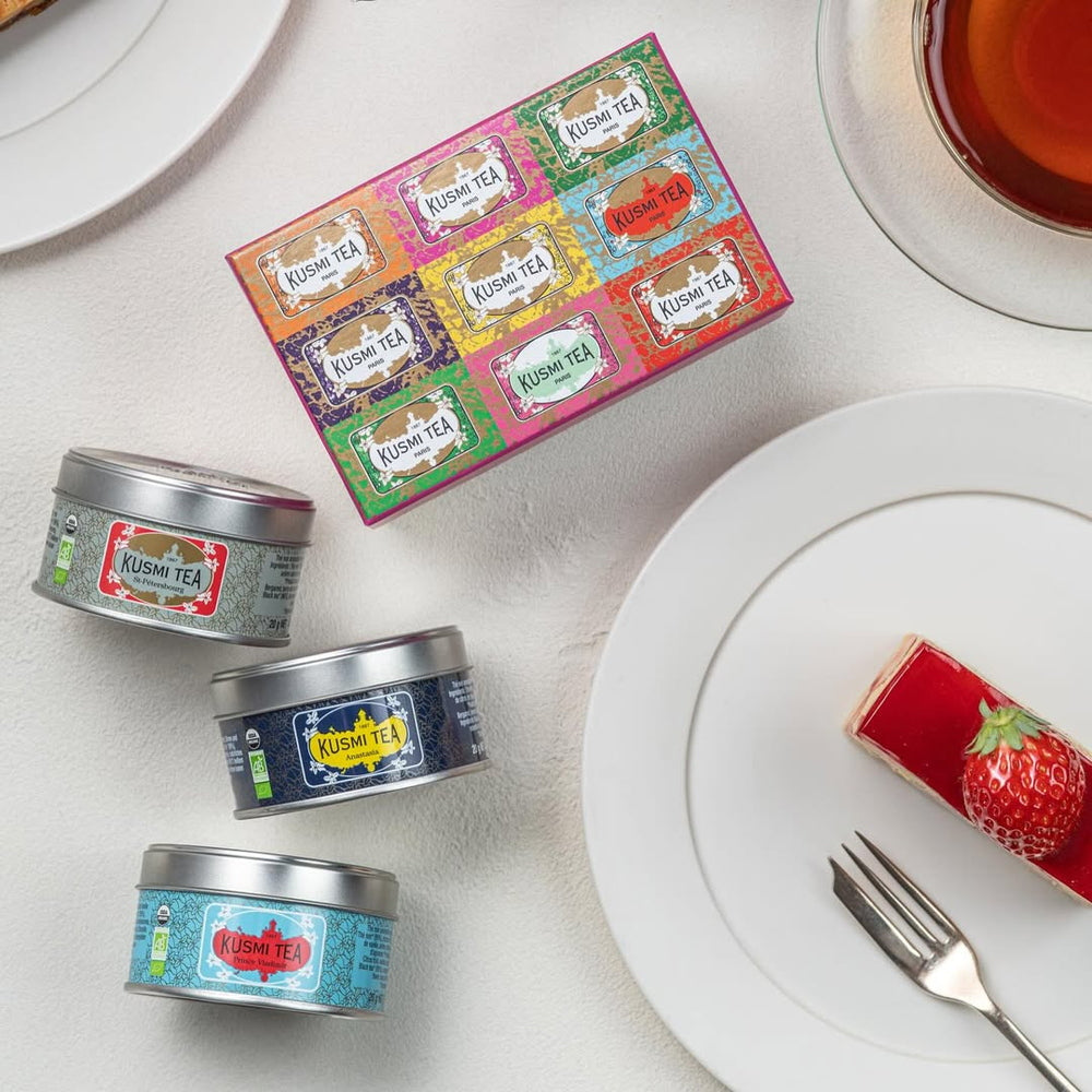 仏産オーガニックティーメゾン KUSMI TEA(クスミティー)お洒落なミニ缶 飲み比べ