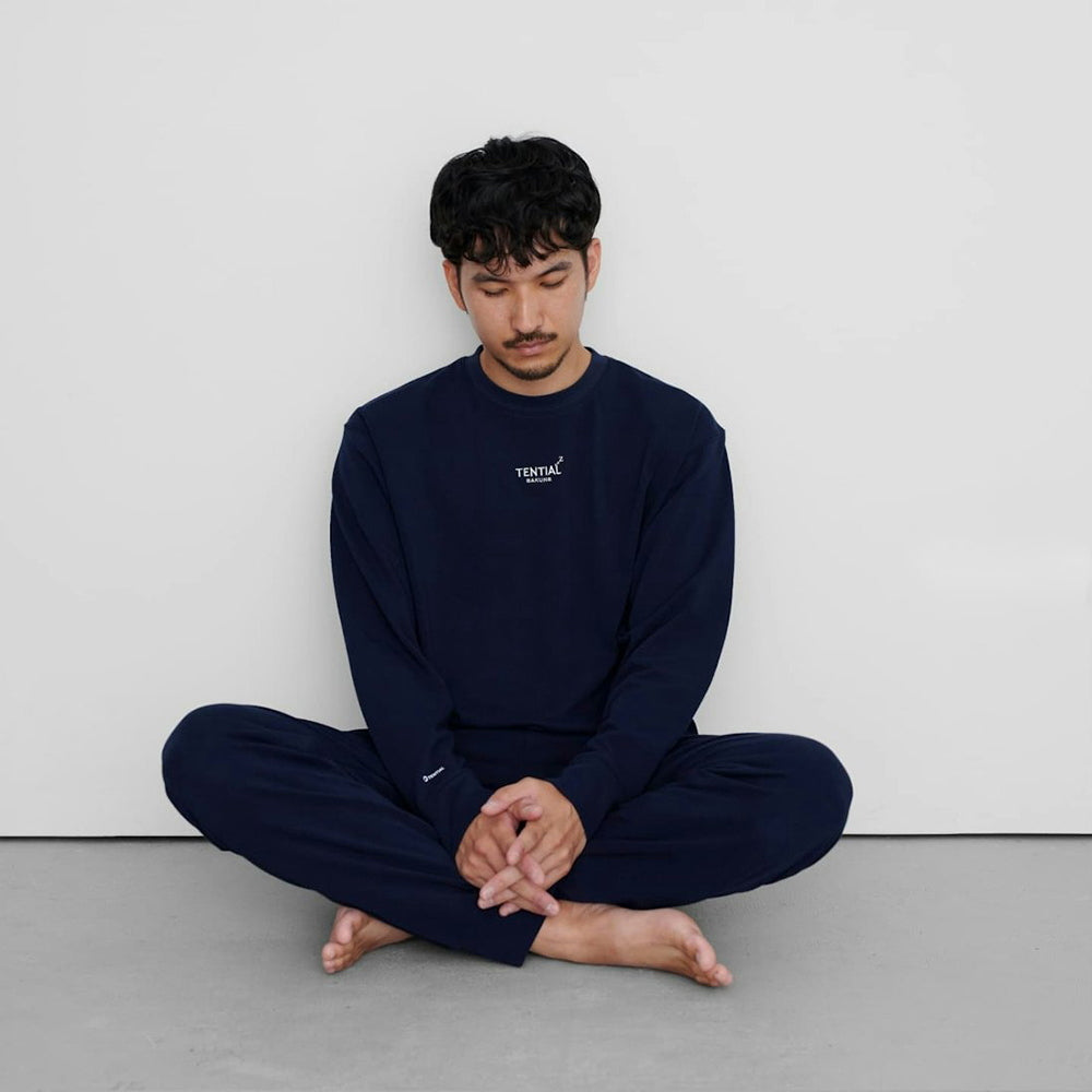 【一般医療機器】リカバリーウェアBAKUNE スウェット上下 ネイビー(Unisex XS)