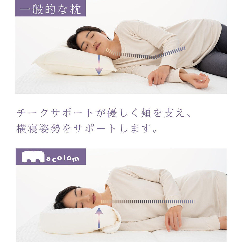 cocochi factory 女性が考えた寝返りしやすい熟睡枕 macolom