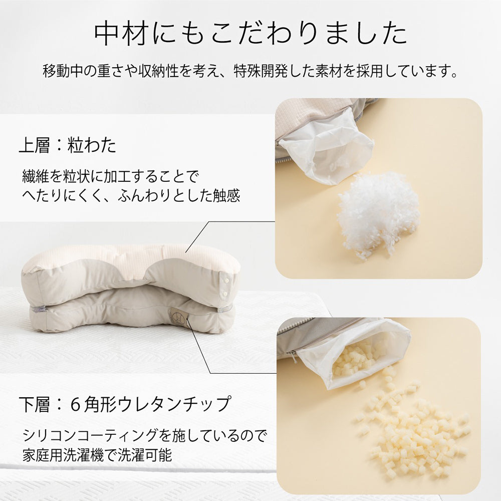 cocochi factory 横向き寝専用枕 YOKONEGU ポータブル