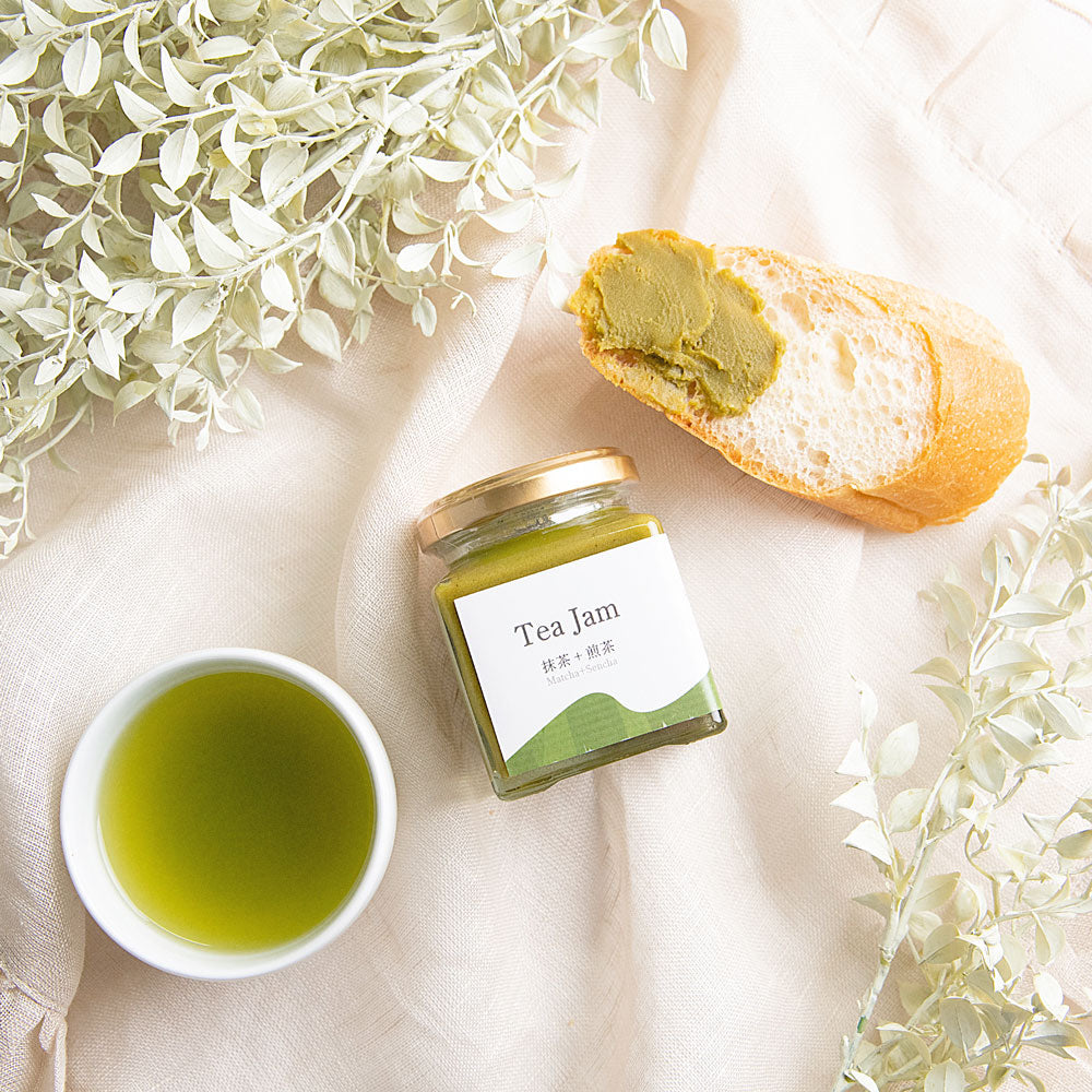 お茶と、暮らしと ティータイムセット 深蒸し茶ティーバッグ缶・Teaミルクジャム130g(抹茶+煎茶)