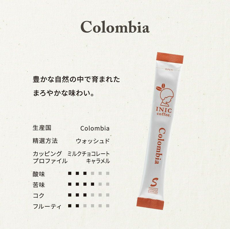 INIC coffee ドリップドコーヒーパウダー ビーンズアロマ コロンビア 30P