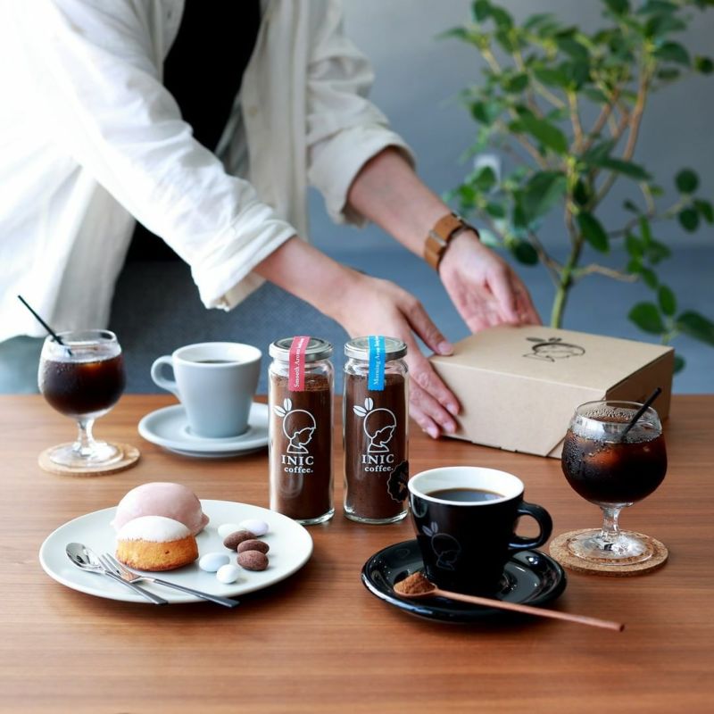 INIC coffee ドリップドコーヒーパウダー 定番2種飲み比べ ボトルセット(スムースアロマ・モーニングアロマ)