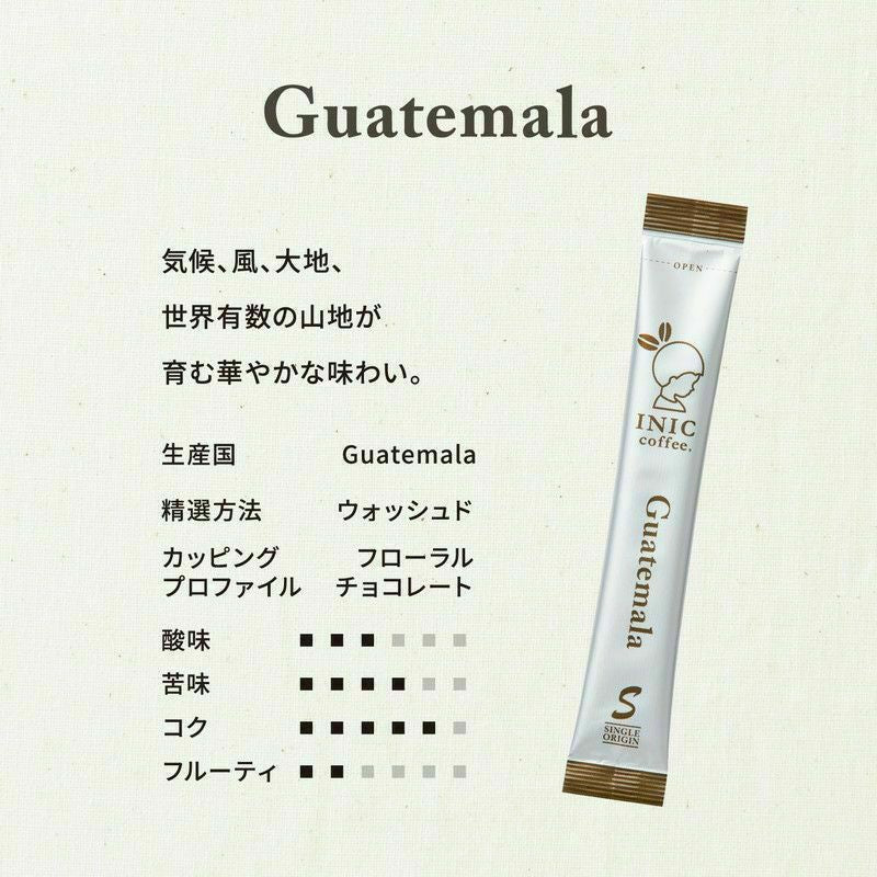 INIC coffee ドリップドコーヒーパウダー ビーンズアロマ 3本入り6種アソートギフト