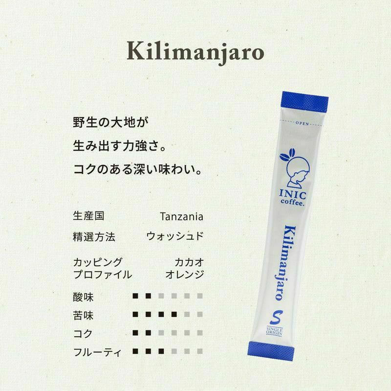 INIC coffee ドリップドコーヒーパウダー ビーンズアロマ アソートギフト 002(コロンビア・ブラジル・キリマンジャロ)