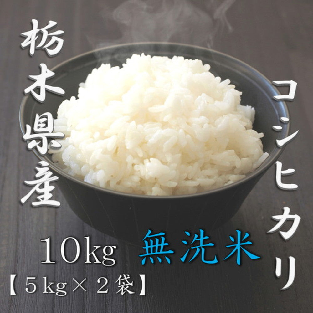 無洗米 栃木県産コシヒカリ 5kg×2個(合計10kg)
