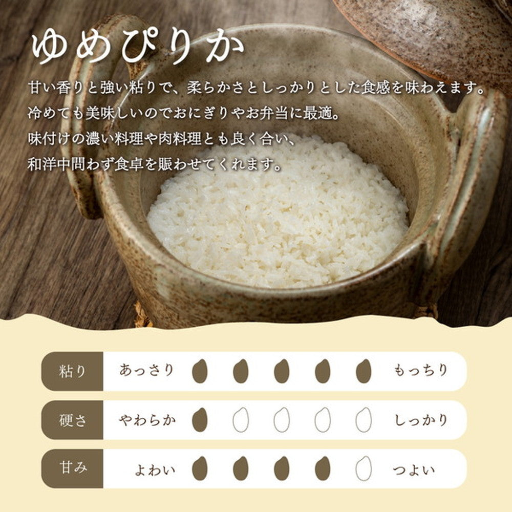 北海道産ゆめぴりか 2kg×4個(合計8kg)