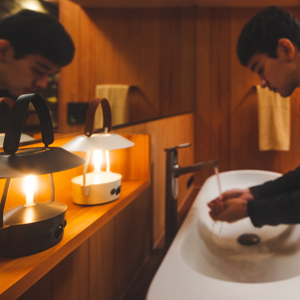 「MoriMori」 LEDランタン MINIMO グレー