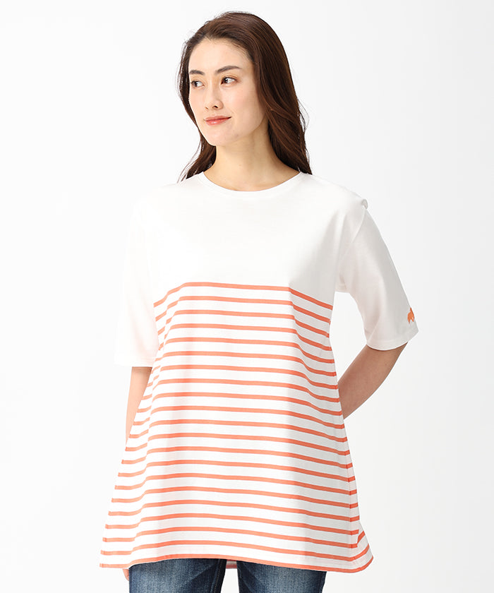 HUNTING WORLD [ストライプTシャツ 51TS52]オレンジ6203765225ウィメンズ