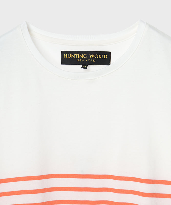 HUNTING WORLD [ストライプTシャツ 51TS52]オレンジ6203765225ウィメンズ