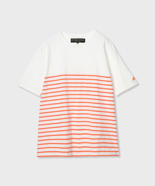 HUNTING WORLD [ストライプTシャツ 51TS52]オレンジ6203765225ウィメンズ