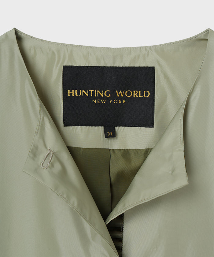 HUNTING WORLD [ノーカラーコート 51JK52]オリーブ6203705246ウィメンズ