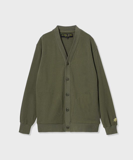 HUNTING WORLD [パイルカーディガン 51SS01]オリーブ6203610146メンズ