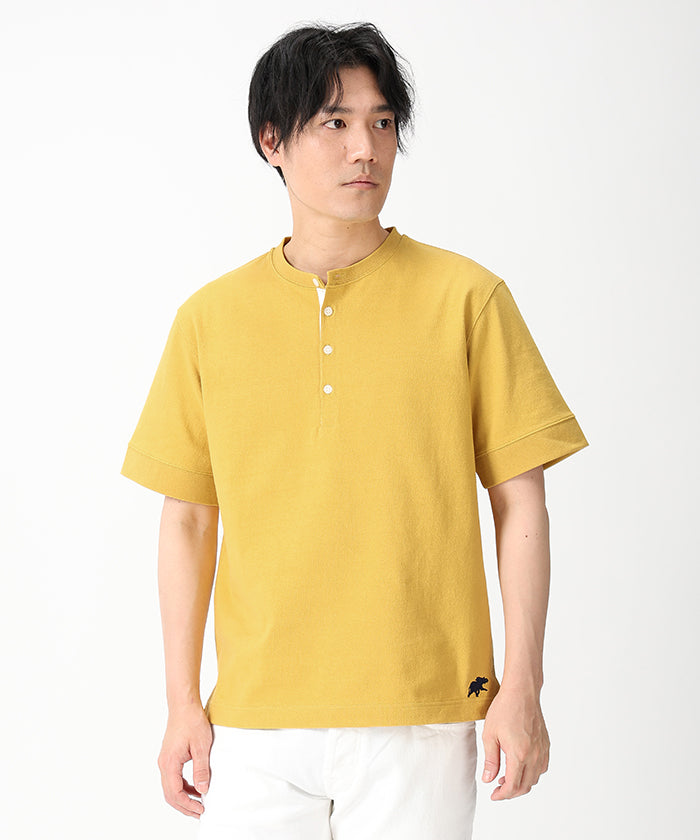 HUNTING WORLD [ヘンリーネックTシャツ 51TS03]イエロー 6203660344メンズ