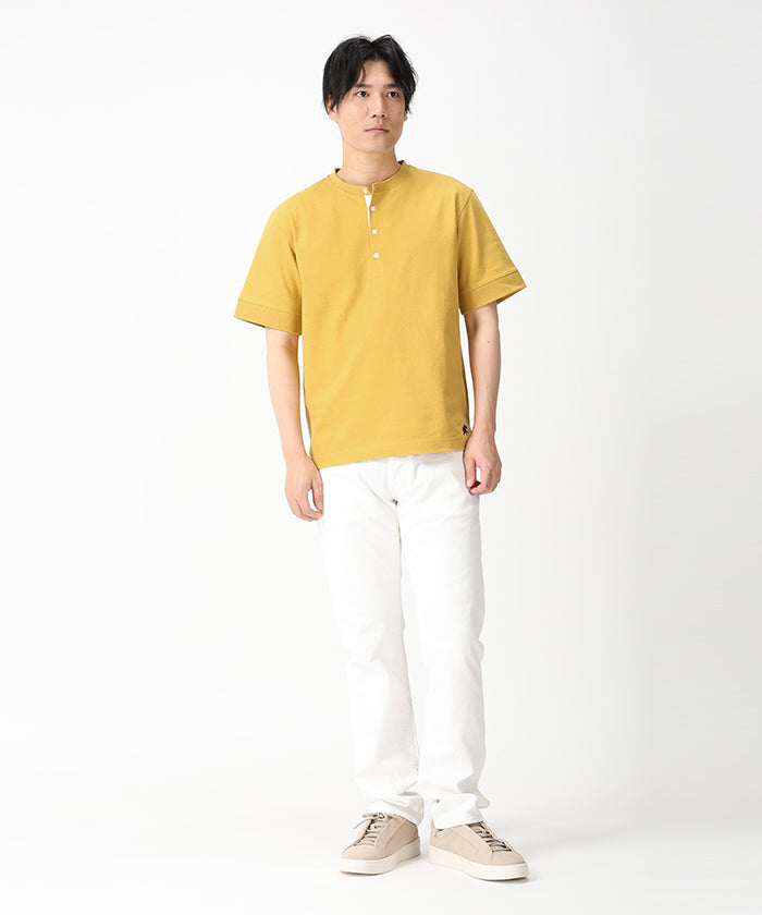 HUNTING WORLD [ヘンリーネックTシャツ 51TS03]イエロー 6203660344メンズ