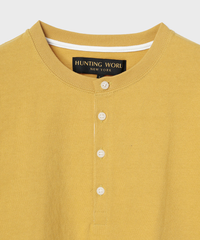 HUNTING WORLD [ヘンリーネックTシャツ 51TS03]イエロー 6203660344メンズ