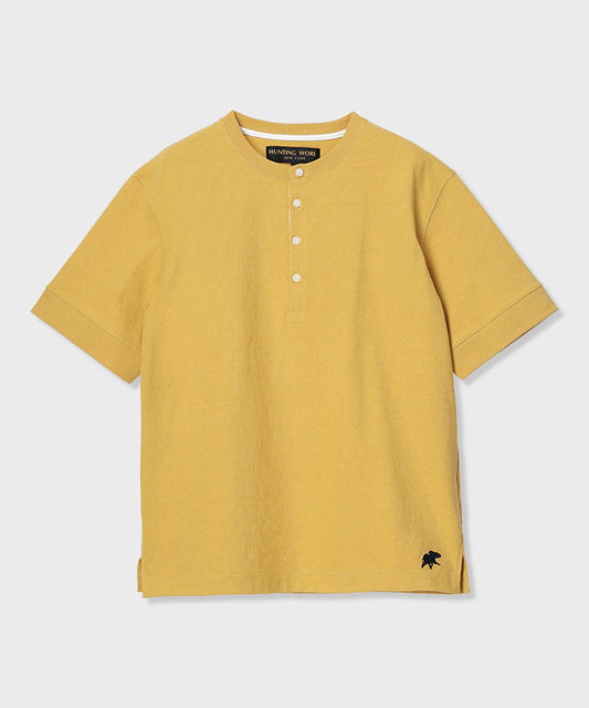 HUNTING WORLD [ヘンリーネックTシャツ 51TS03]イエロー 6203660344メンズ