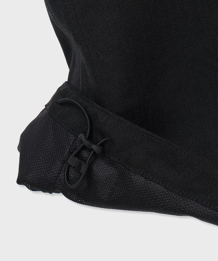 HUNTING WORLD CRAFTED BY DESCENTE.LAB[シンセティックリネン ボクシーフィット長袖シャツ SLS44M]ブラック6233600908メンズ