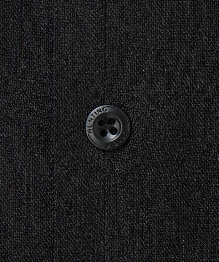 HUNTING WORLD CRAFTED BY DESCENTE.LAB[シンセティックリネン ボクシーフィット長袖シャツ SLS44M]ブラック6233600908メンズ