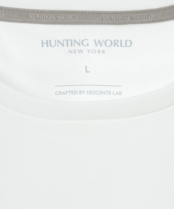 HUNTING WORLD CRAFTED BY DESCENTE.LAB[プライムフレックス・プレーティングジャージ半袖 SHS53M]ホワイト6233600600メンズ
