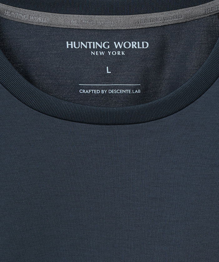 HUNTING WORLD CRAFTED BY DESCENTE.LAB[プライムフレックス・プレーティングジャージ半袖 SHS53M]ネイビー6233600678メンズ