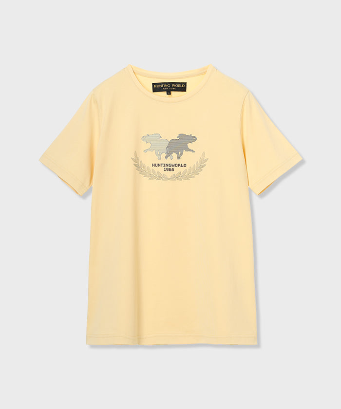 HUNTING WORLD [プリントTシャツ 51TS54]イエロー 6203765444ウィメンズ