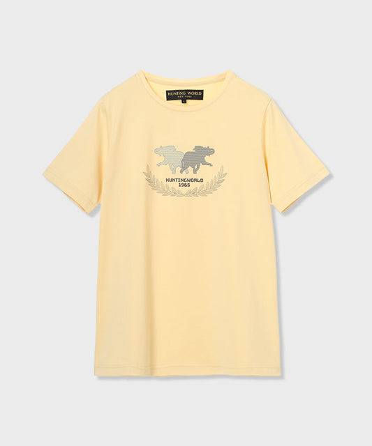 HUNTING WORLD [プリントTシャツ 51TS54]イエロー 6203765444ウィメンズ