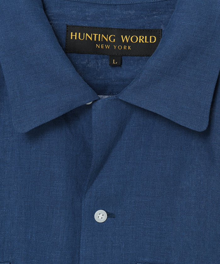 HUNTING WORLD [SSサファリシャツ 51ST04]ブルー6203620475メンズ