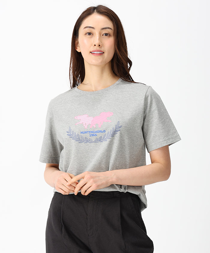 HUNTING WORLD [プリントTシャツ 51TS54]グレー6203765405ウィメンズ