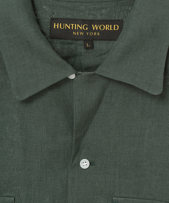 HUNTING WORLD [SSサファリシャツ 51ST04]グリーン6203620455メンズ