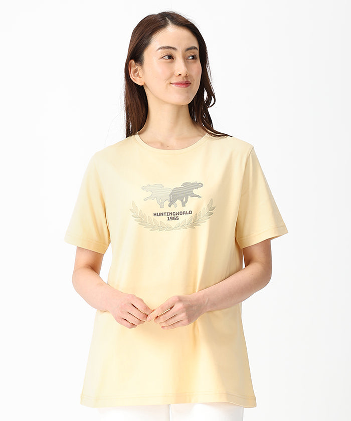HUNTING WORLD [プリントTシャツ 51TS54]イエロー 6203765444ウィメンズ