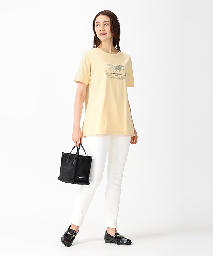HUNTING WORLD [プリントTシャツ 51TS54]イエロー 6203765444ウィメンズ