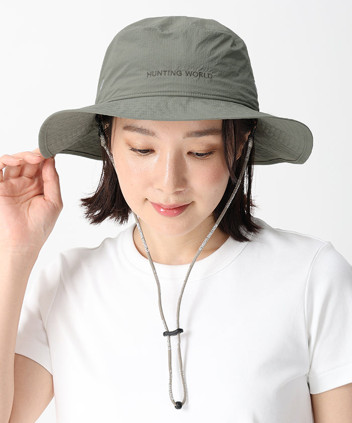 HUNTING WORLD CRAFTED BY DESCENTE.LAB[パッカブルサファリハット CP93M]グレー6509890205