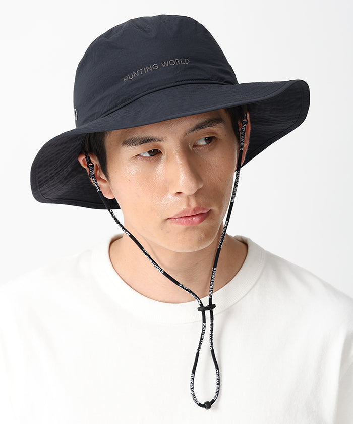 HUNTING WORLD CRAFTED BY DESCENTE.LAB[パッカブルサファリハット CP93M]ブラック6509890208