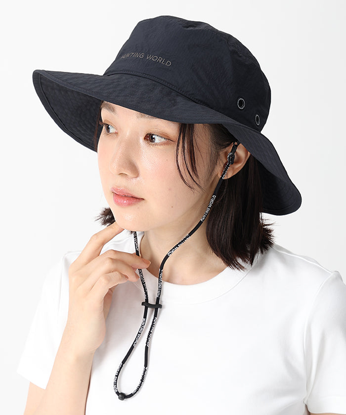 HUNTING WORLD CRAFTED BY DESCENTE.LAB[パッカブルサファリハット CP93M]ブラック6509890208