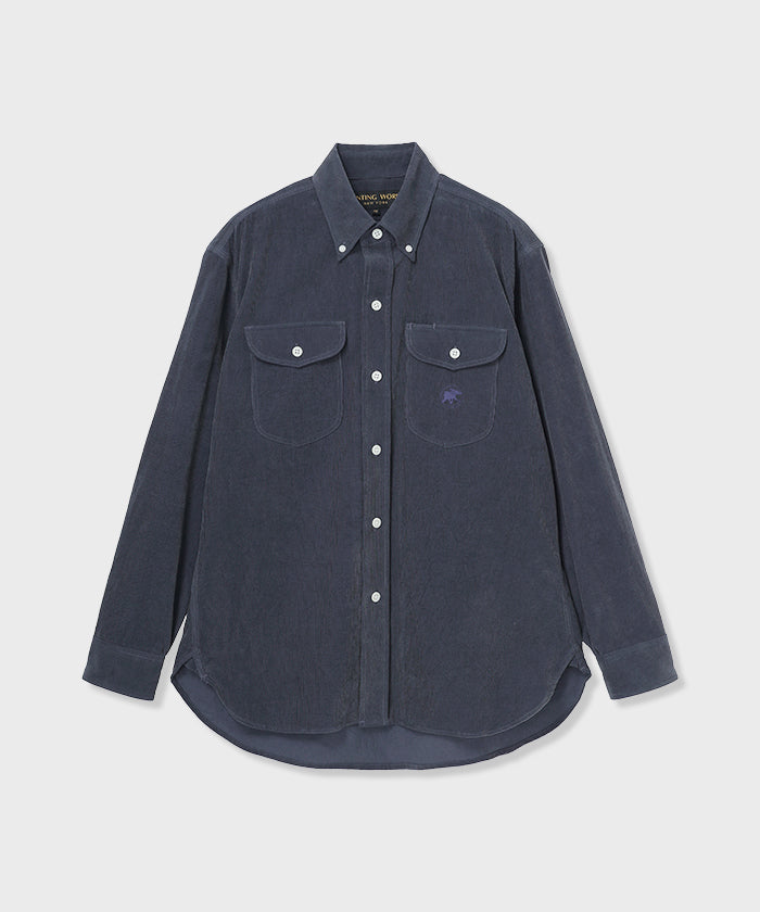 [ボタンダウンワークシャツ 52ST02]ネイビー6204620278メンズ (ネイビー)