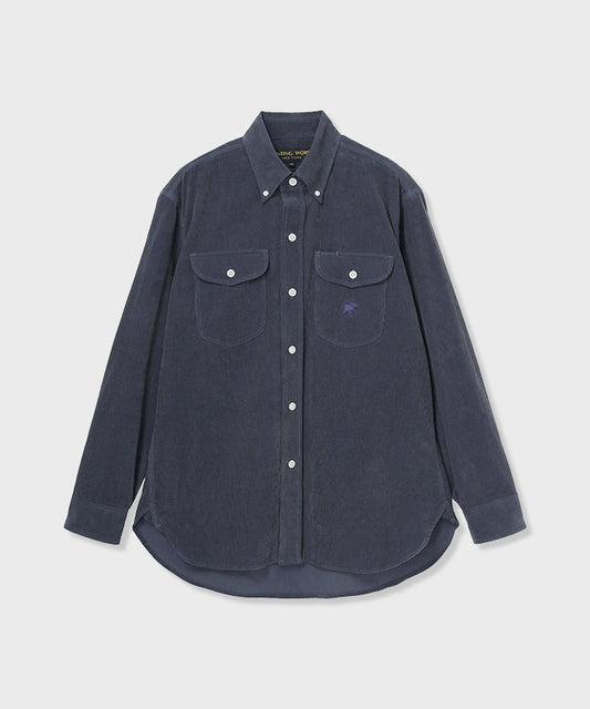 [ボタンダウンワークシャツ 52ST02]ネイビー6204620278メンズ (ネイビー)