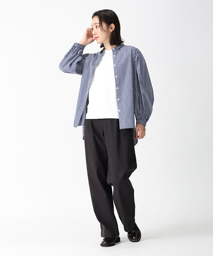 [パフスリーブシャツ 52ST51]ネイビー6204725178ウィメンズ