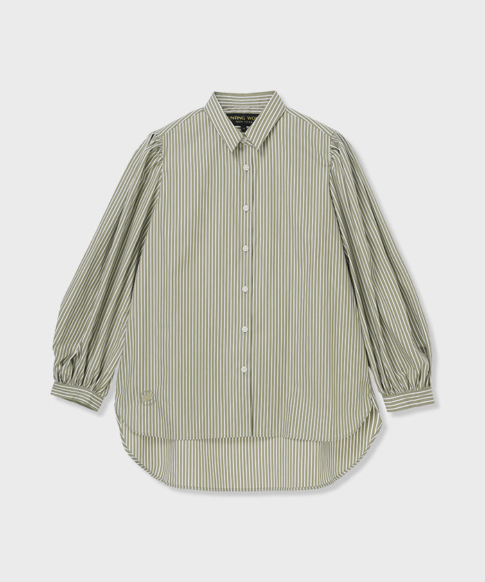 [パフスリーブシャツ 52ST51]オリーブ6204725146ウィメンズ (オリーブ)