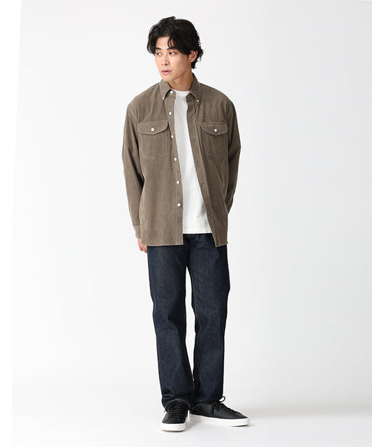[ボタンダウンワークシャツ 52ST02]カーキ6204620247メンズ