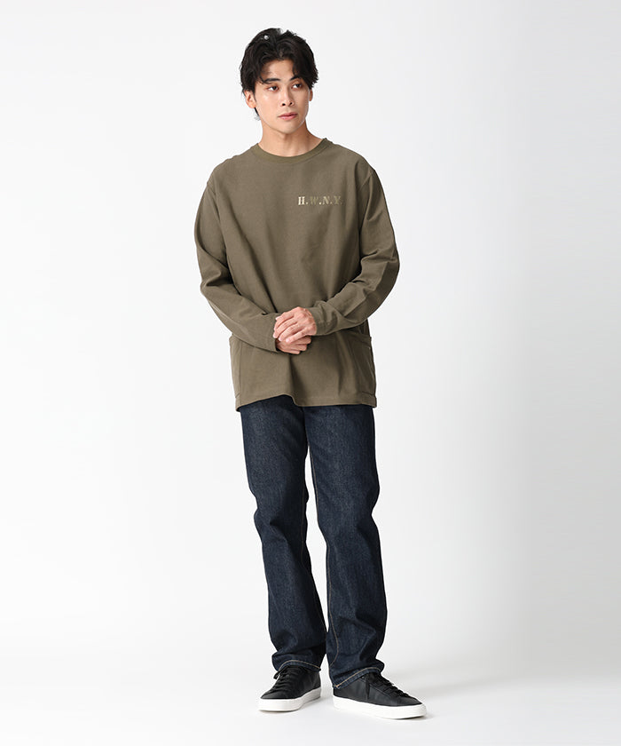 [ロングスリーブTシャツ 52TS01]オリーブ6204660146メンズ