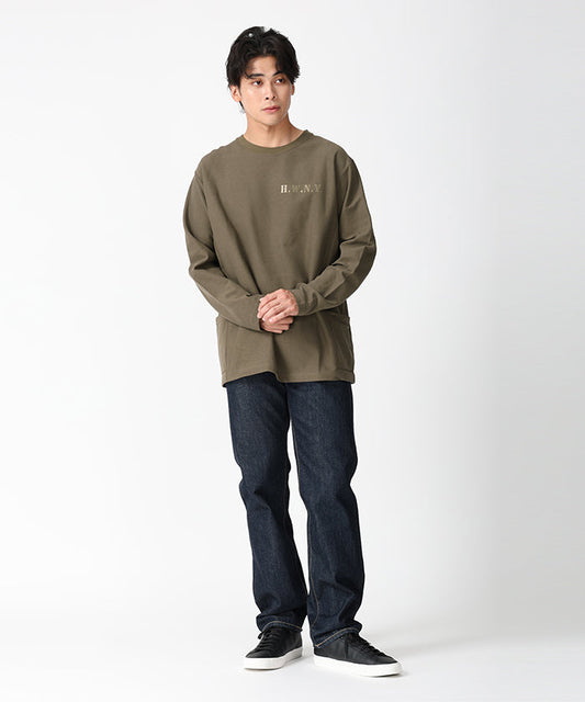 [ロングスリーブTシャツ 52TS01]オリーブ6204660146メンズ