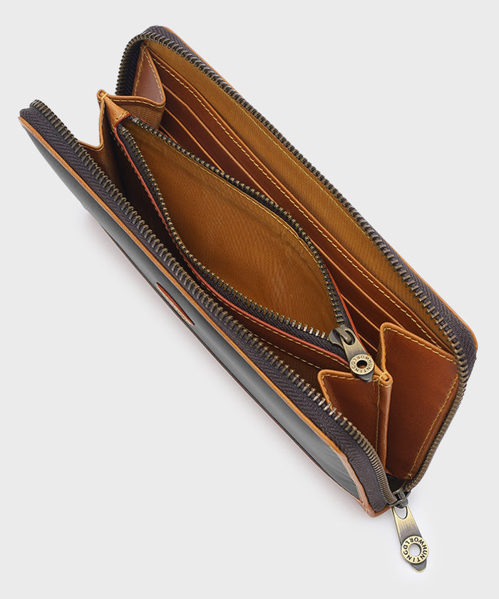 HUNTING WORLD バチューサーパス モンタナ[ジップロングウォレット 957BSS]ブラック6119080406