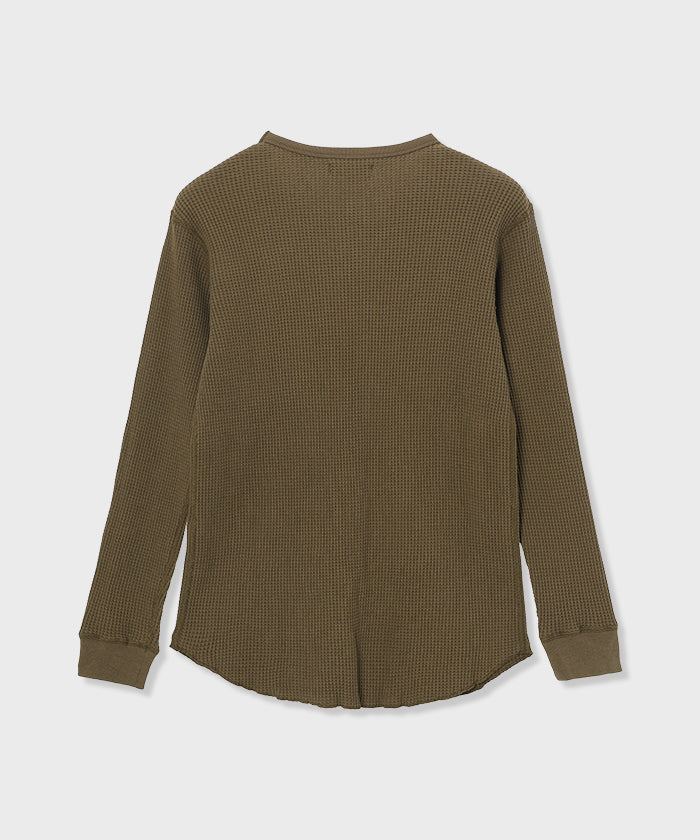 [ワッフルロングスリーブTシャツ 52TS02]オリーブ6204660246 2